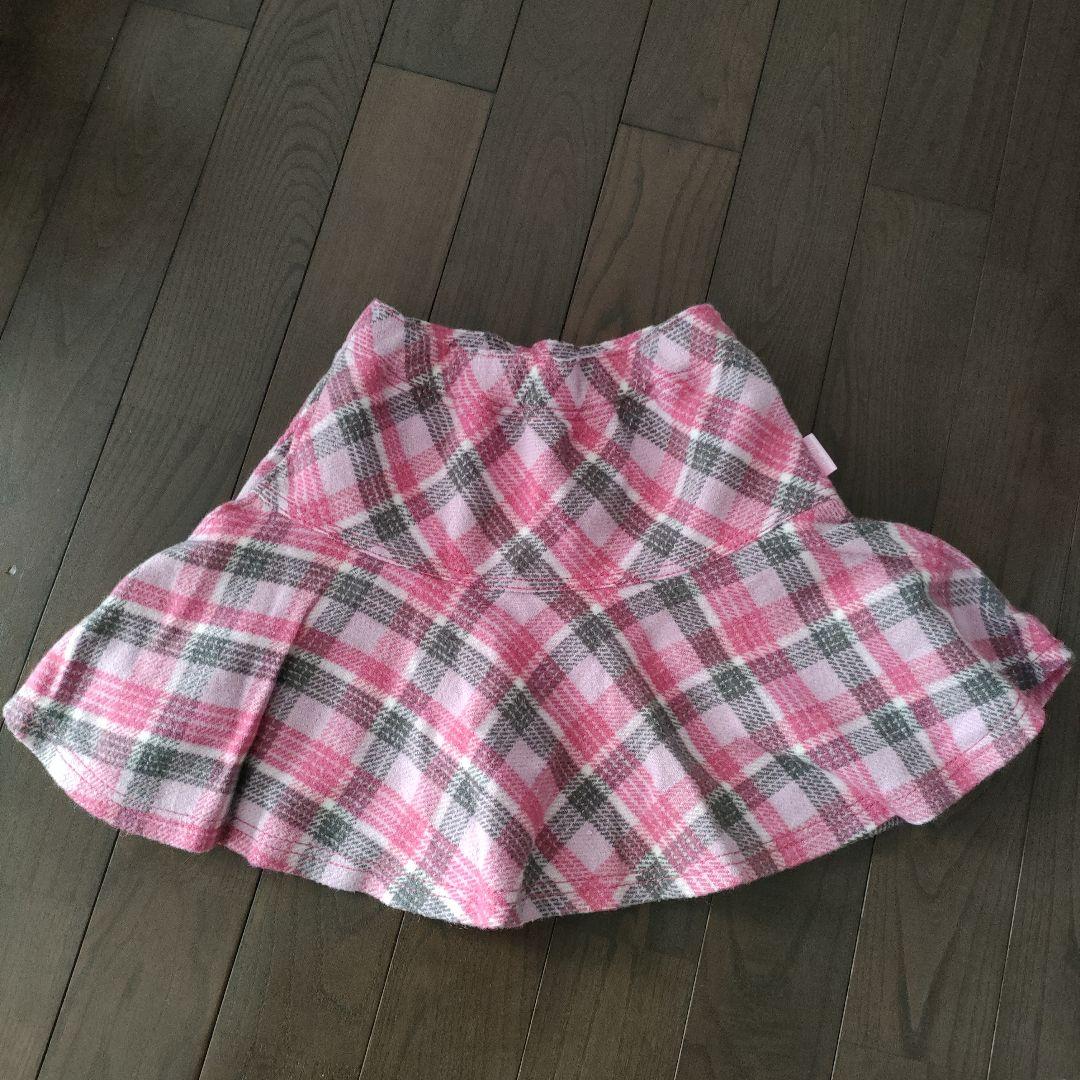 mezzo piano メゾピアノ ピンク チェック スカート 120 - メルカリ