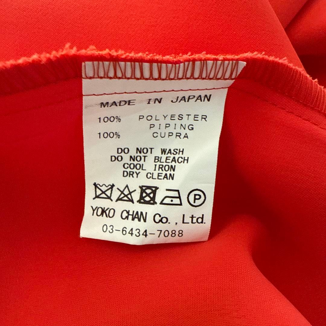 赤いフリルノースリーブワンピースドレス