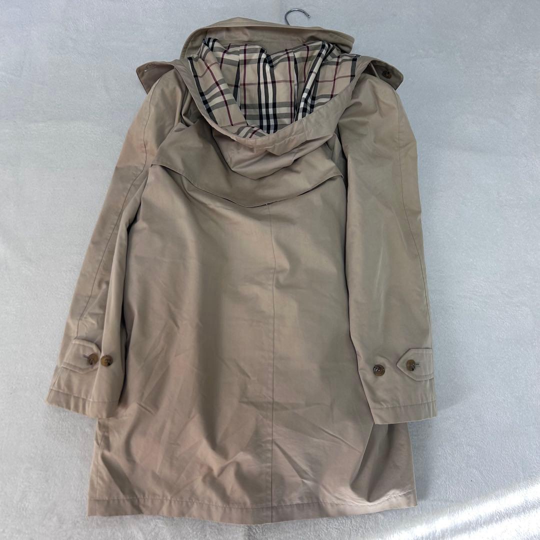 バーバリーロンドン　ダウンライナー　ノバチェック　フードステンカラー　メンズ