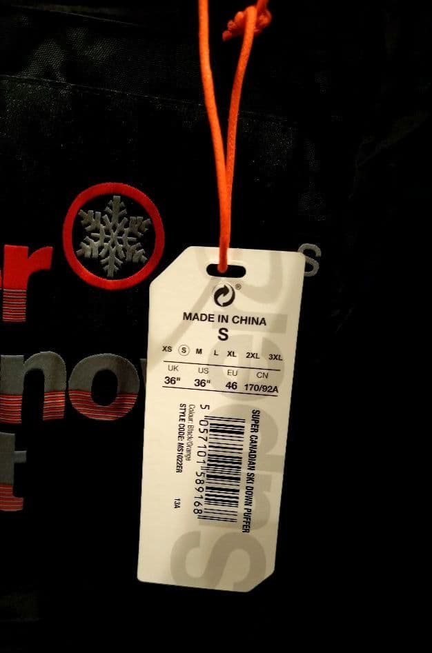 【タグ付新品】SuperdryスキーダウンパファージャケットM