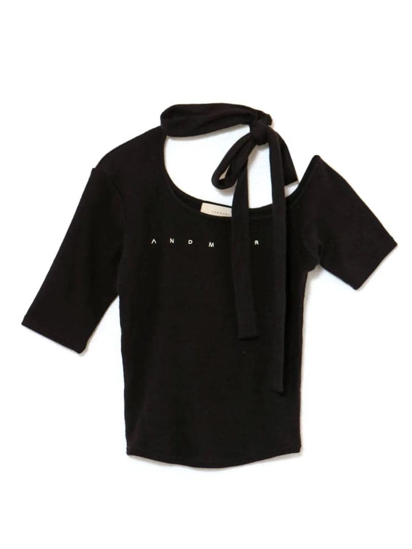 【美品】andmary Nana ribbon oneshoulder tops