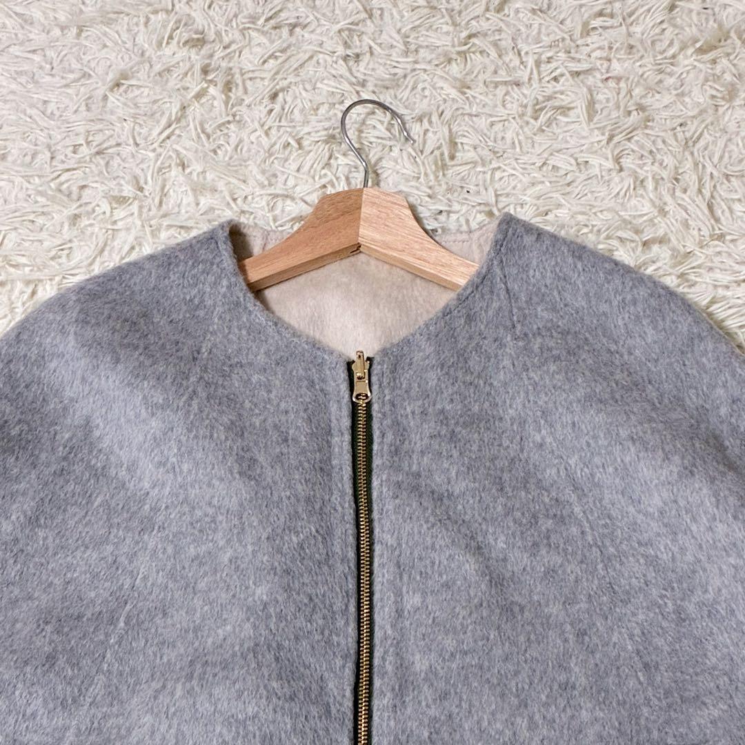 【美品】✨ RISLEY リズレー　ウールリバーシブルポンチョ