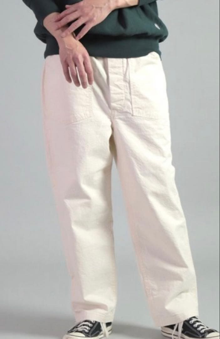 【新品未使用】OMNIGOD ネップツイルイージーパンツ生成り　サイズ2