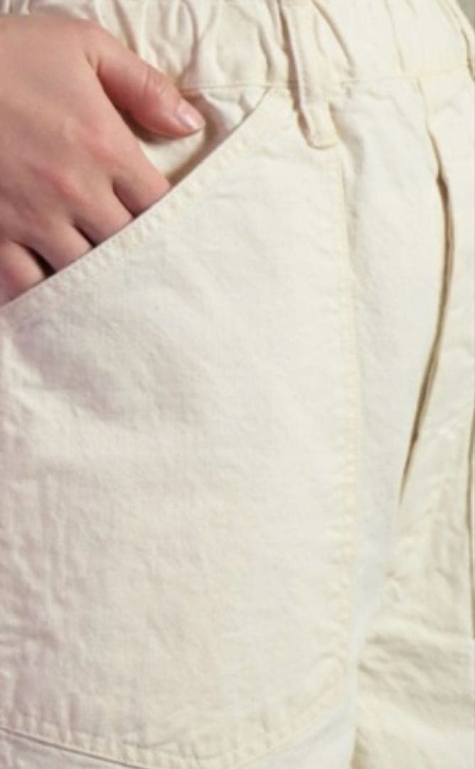 【新品未使用】OMNIGOD ネップツイルイージーパンツ生成り　サイズ2