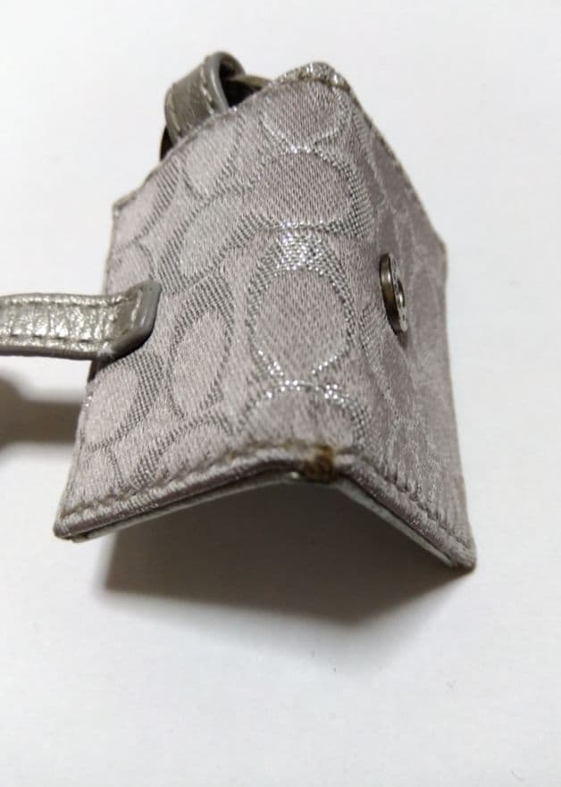 コーチ ブック グレー 手帳型 バックチャーム キーホルダー キーリング