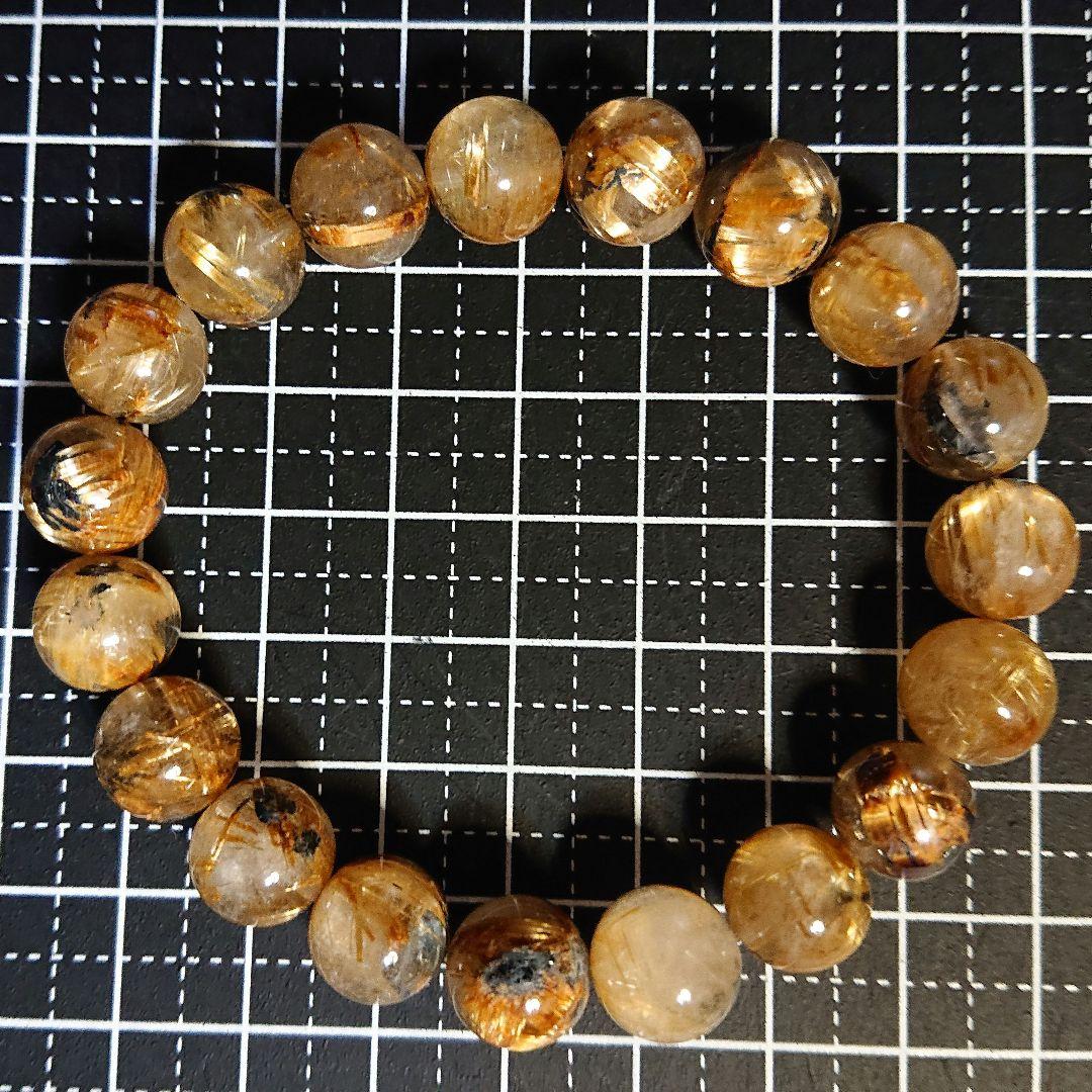 特価　天然石 太陽放射タイチンルチル ブレスレット 3個セット