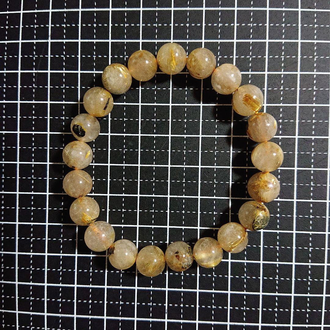 特価　天然石 太陽放射タイチンルチル ブレスレット 3個セット