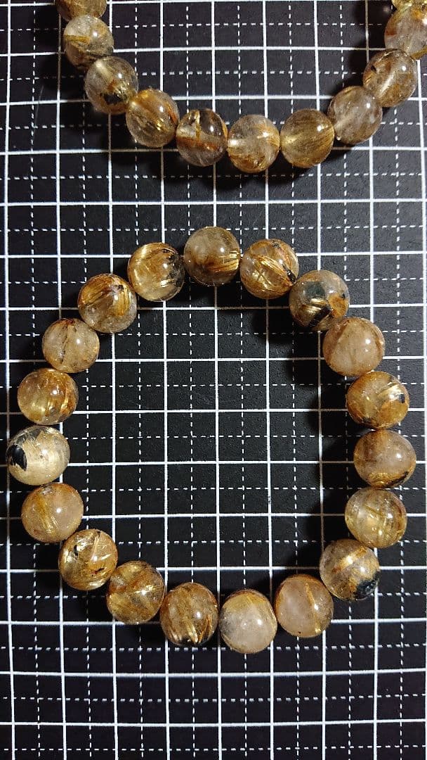 特価　天然石 太陽放射タイチンルチル ブレスレット 3個セット