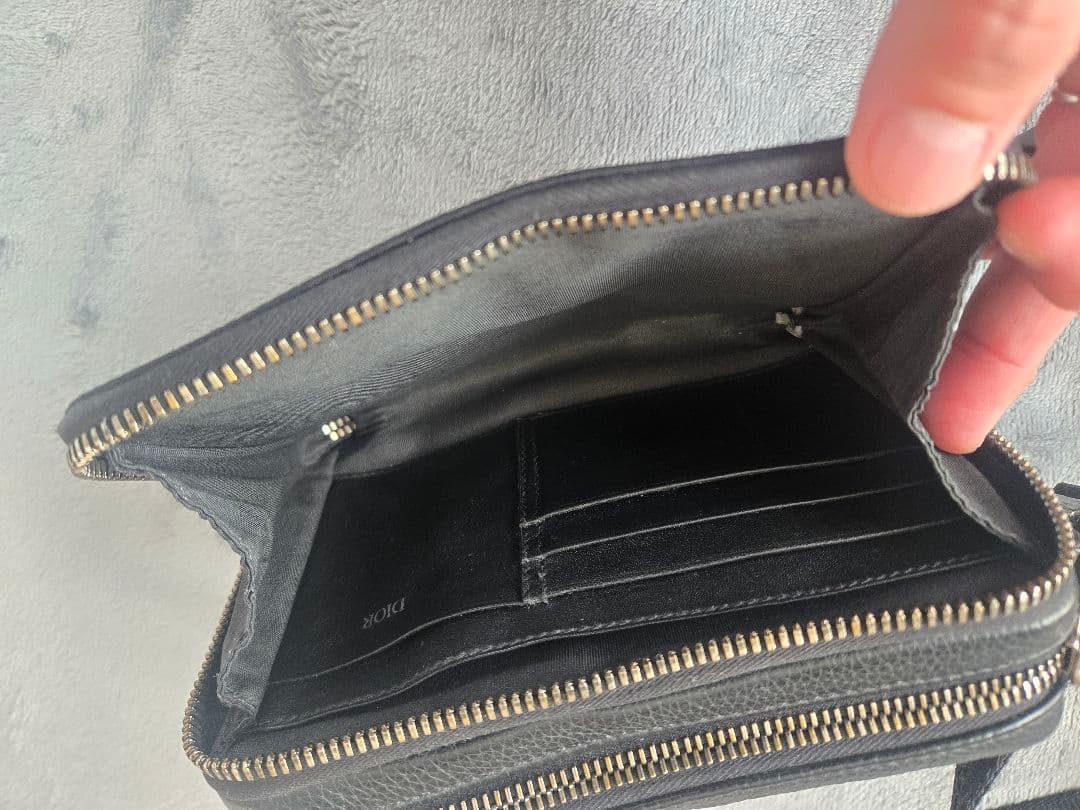 tkd　Dior 黒ショルダーバッグ ロゴ入り