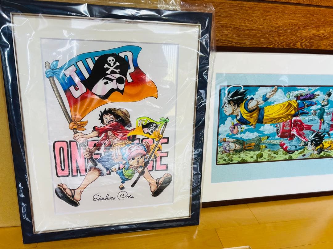 めんぼONE PIECE ドラゴンボール　尾田栄一郎＆鳥山明直筆サイン新品
