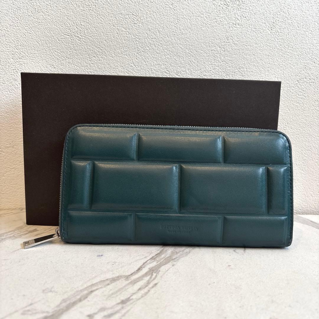 希少【BOTTEGA VENETA】長財布　ユニセックス グリーン