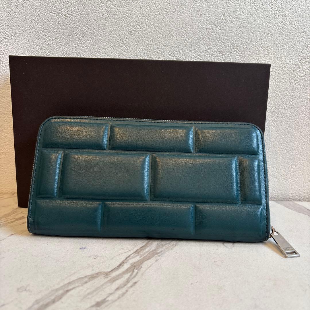 希少【BOTTEGA VENETA】長財布　ユニセックス グリーン