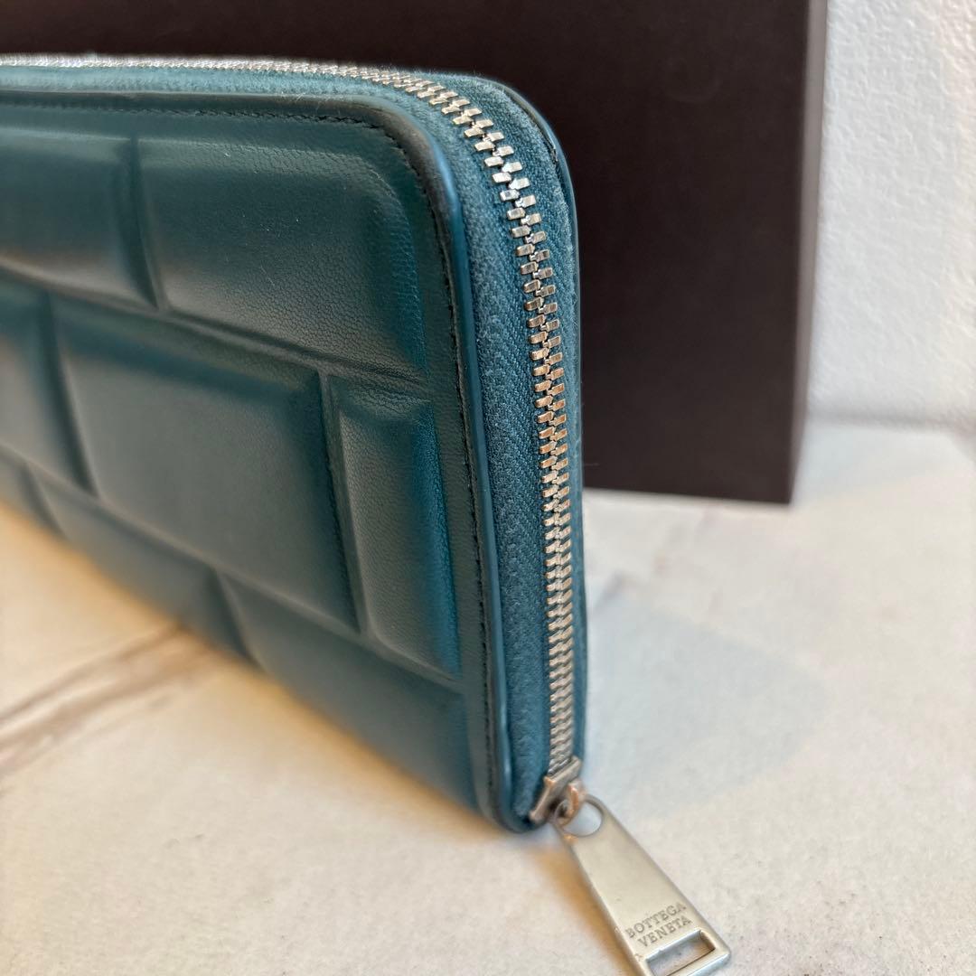 希少【BOTTEGA VENETA】長財布　ユニセックス グリーン