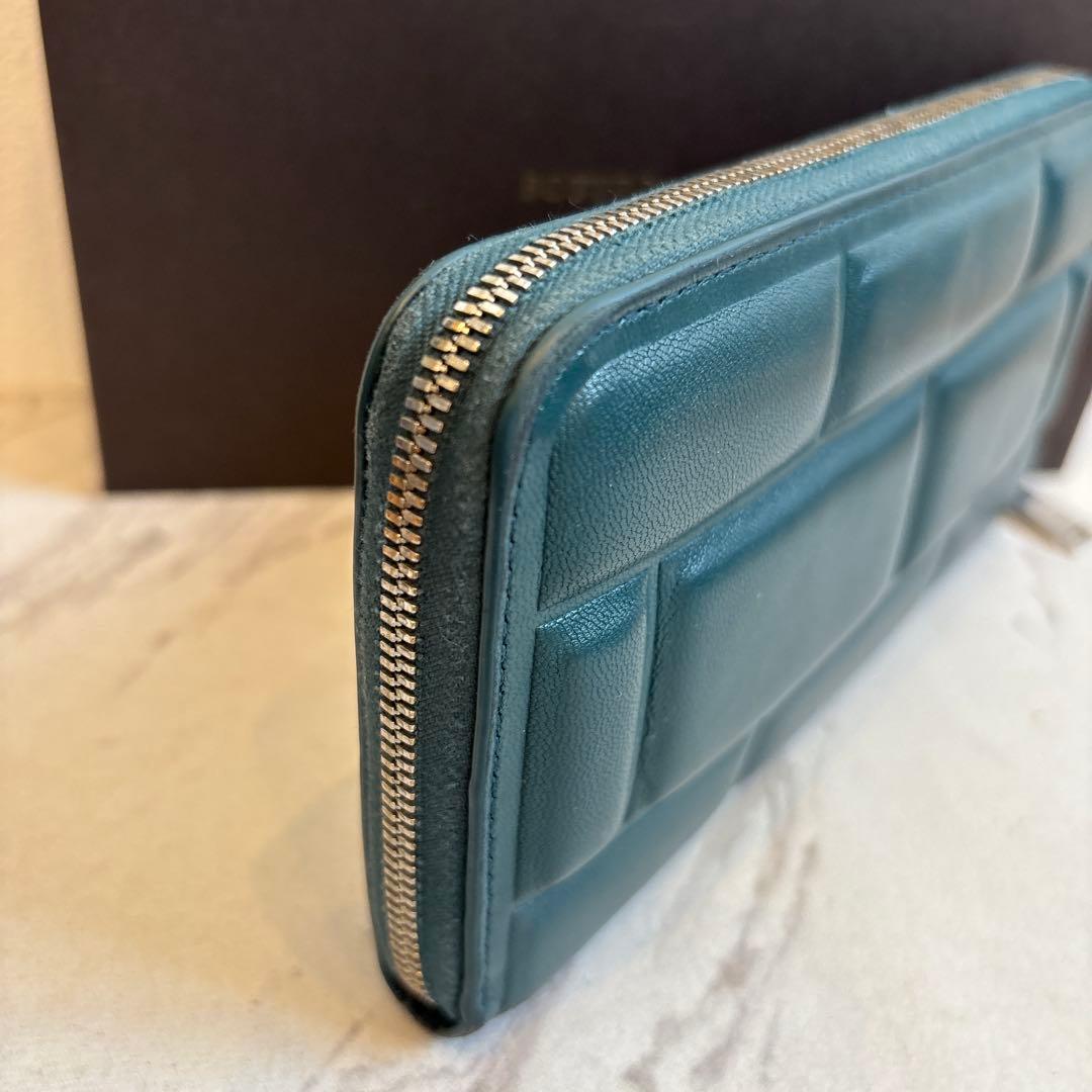 希少【BOTTEGA VENETA】長財布　ユニセックス グリーン