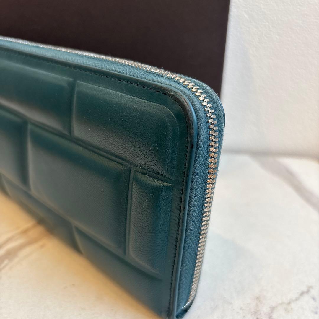 希少【BOTTEGA VENETA】長財布　ユニセックス グリーン