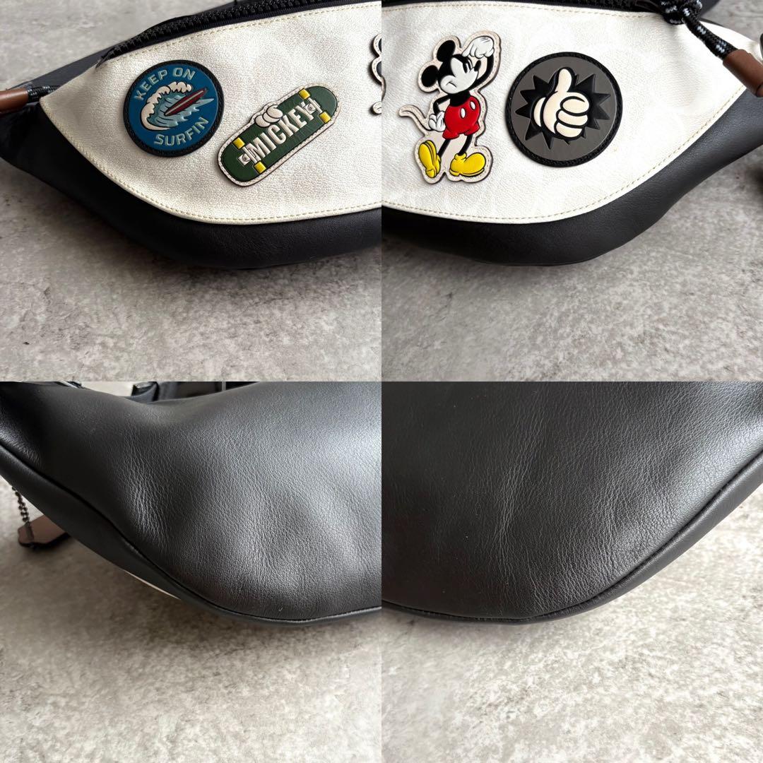 【あき様】COACH シグネチャー ディズニー ミッキー コラボ ボディバッグ