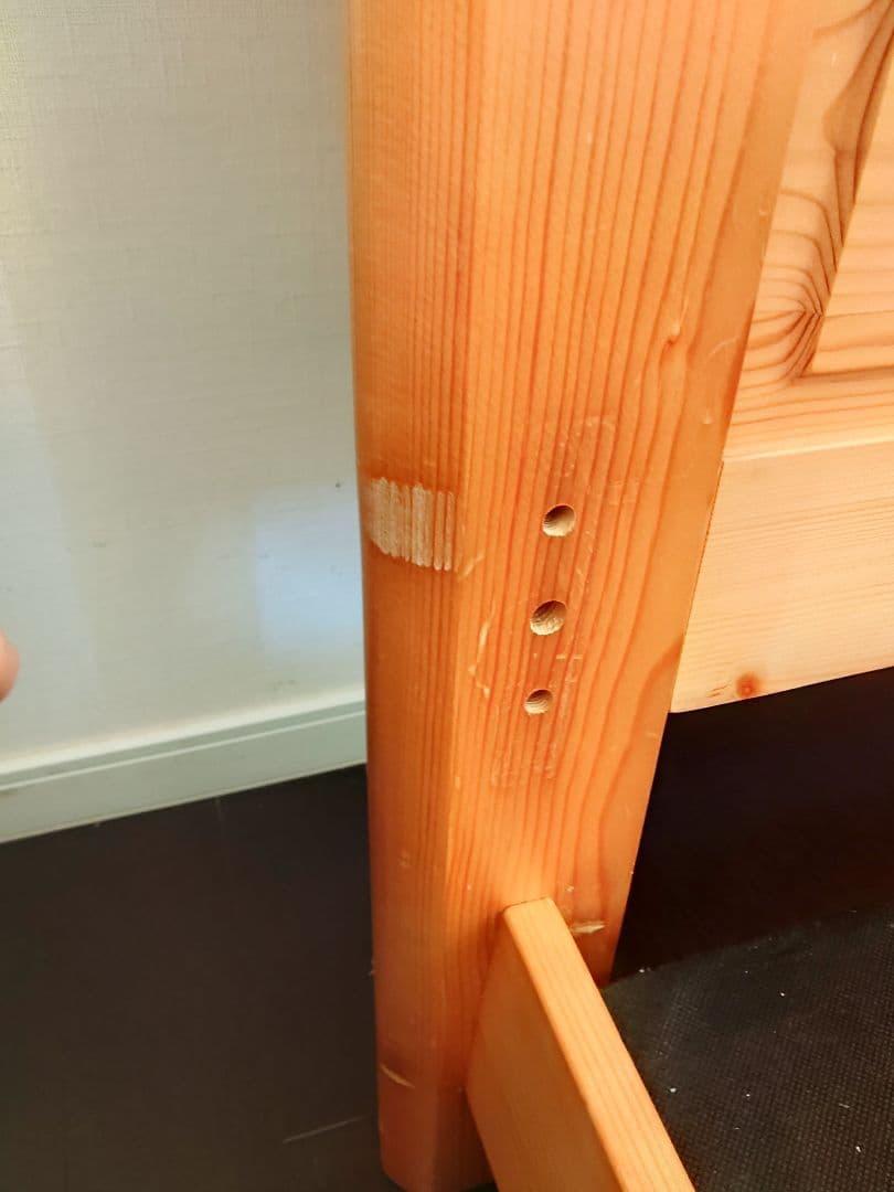 木製ダブルベッド　木製フレーム