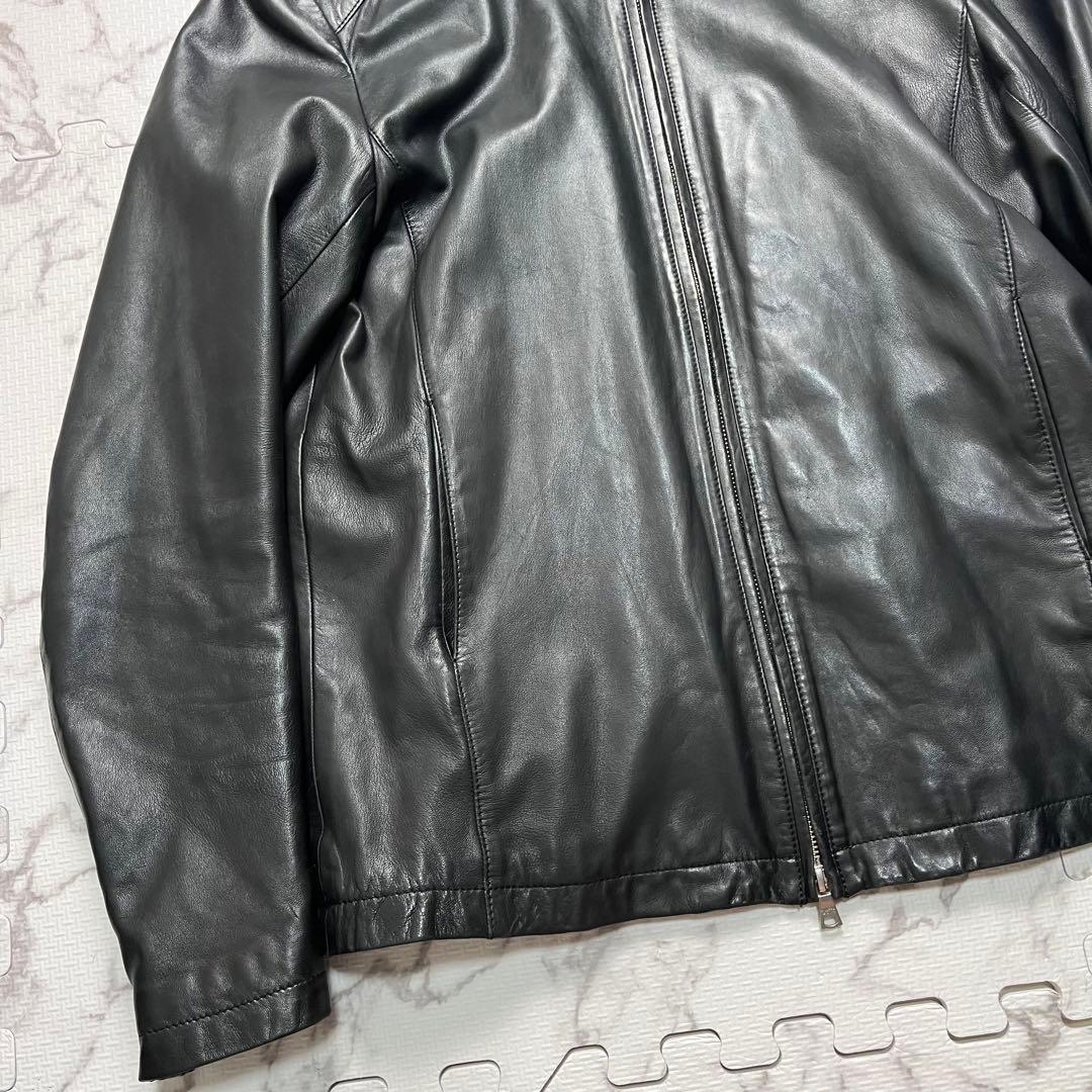 Lsize/極美品✨ Lui's シングルライダース ラムレザー 羊革 黒