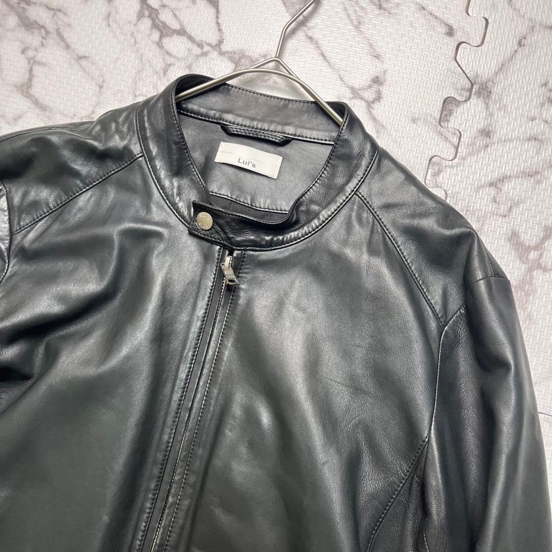 Lsize/極美品✨ Lui's シングルライダース ラムレザー 羊革 黒