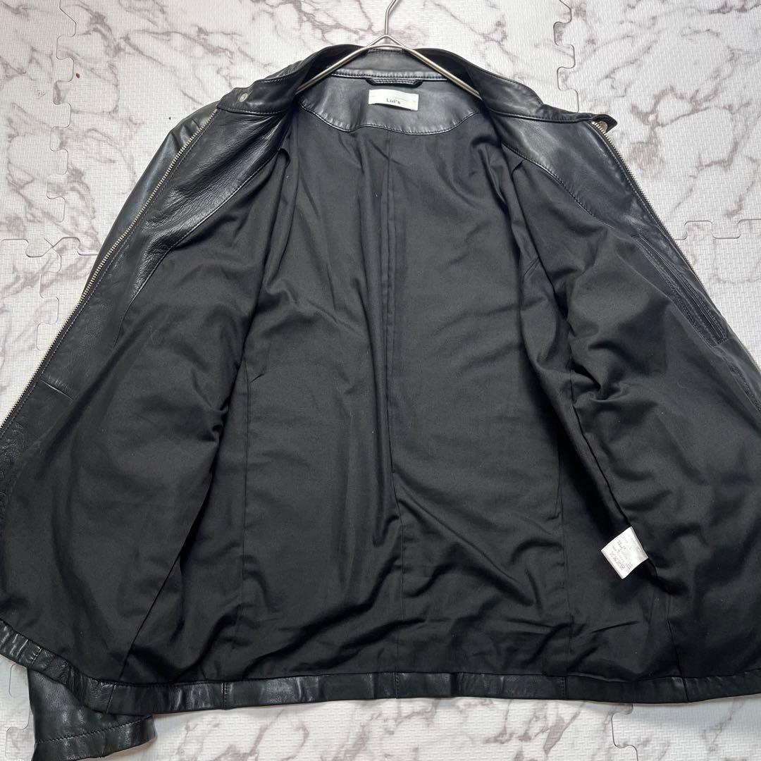 Lsize/極美品✨ Lui's シングルライダース ラムレザー 羊革 黒