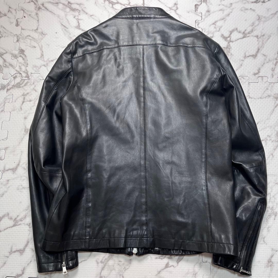 Lsize/極美品✨ Lui's シングルライダース ラムレザー 羊革 黒