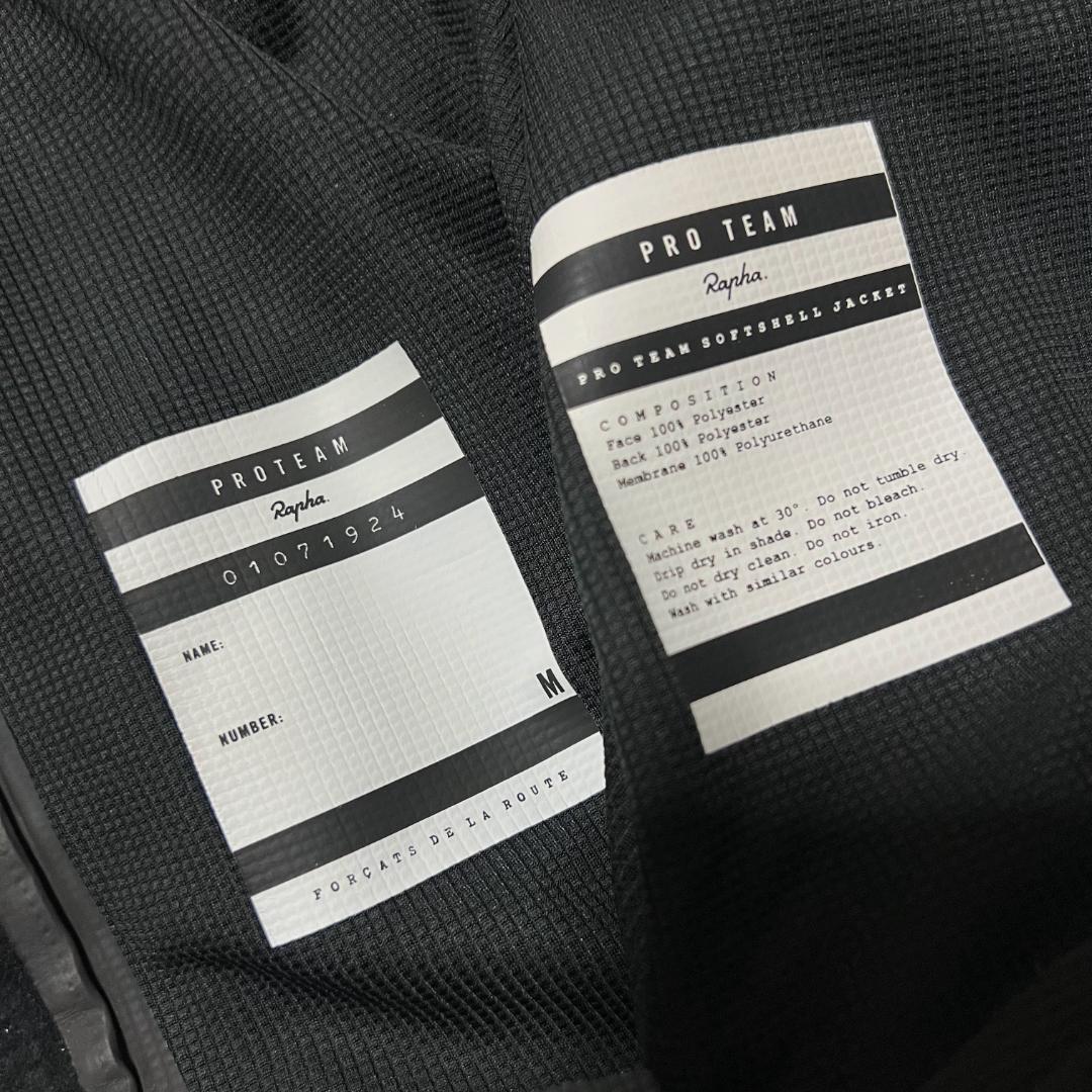 Rapha メンズ プロチーム ソフトシェル ジャケット Mサイズ ブラック