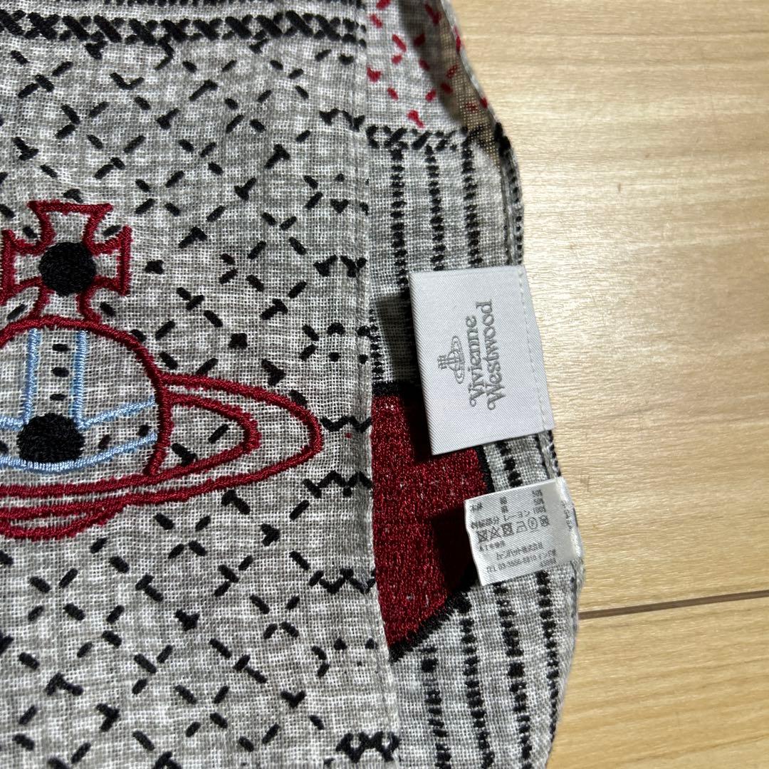 Vivienne Westwood オーブ　コットン　麻　刺繍　ストール
