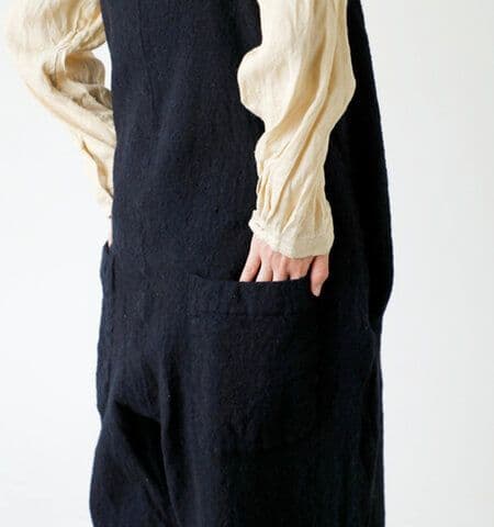 Vlas Blomme 縮絨ウールサロペット