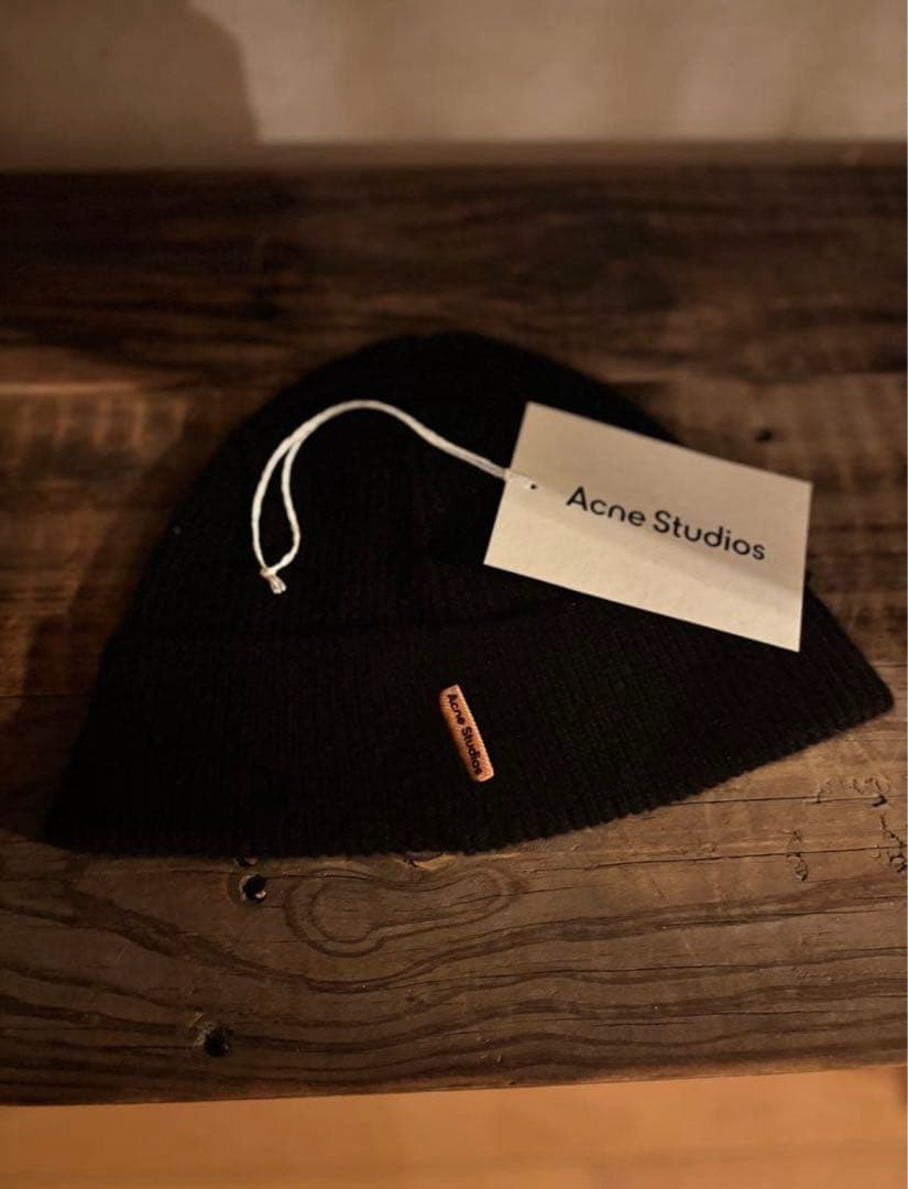 acne studios ウールカシミアビーニー ニット帽 黒