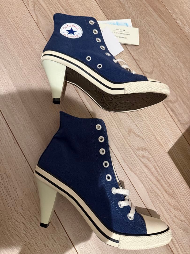 CONVERSE ネイビー ハイヒールスニーカー(新品未使用)レア