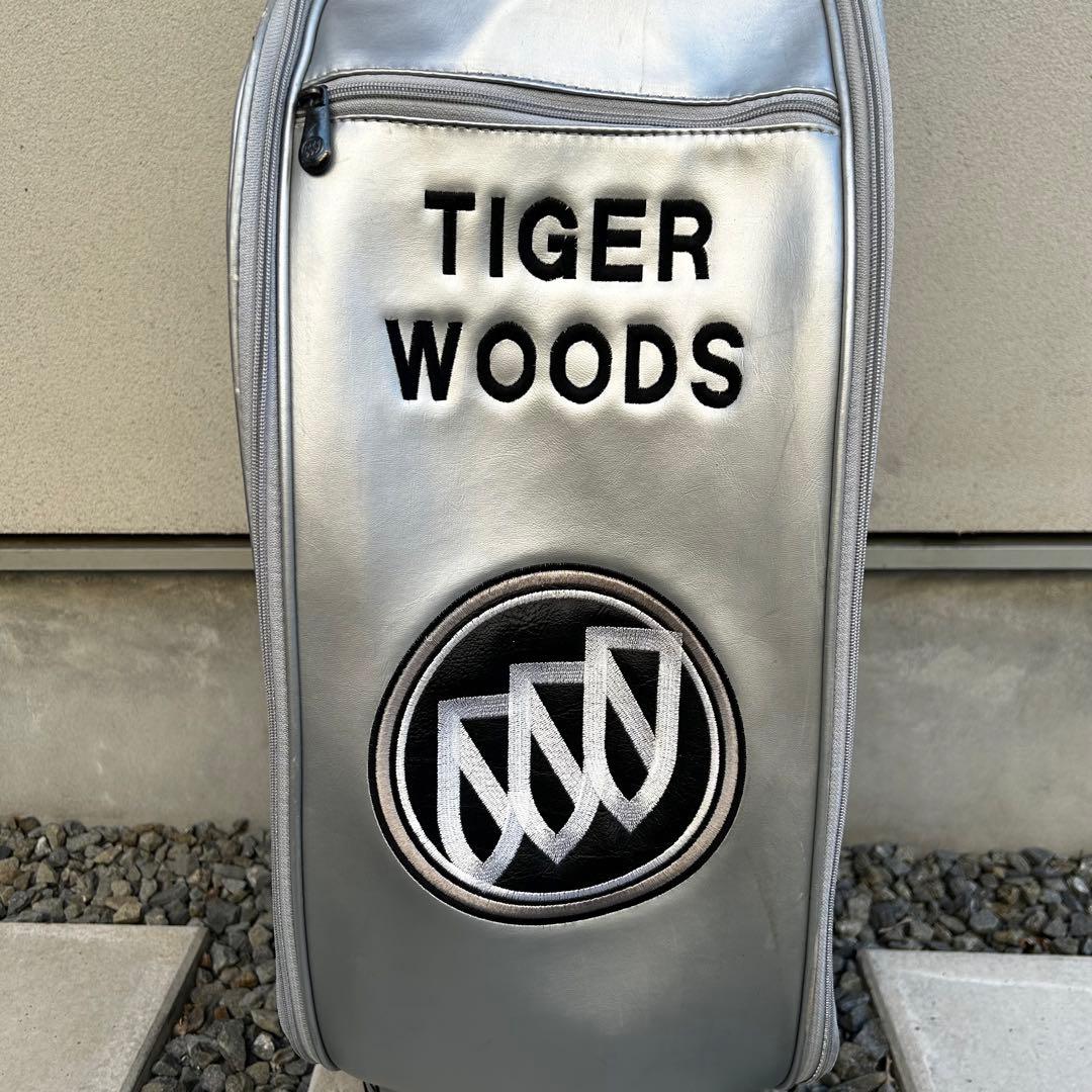 希少 タイガーウッズ BUICK キャディバッグ シルバー