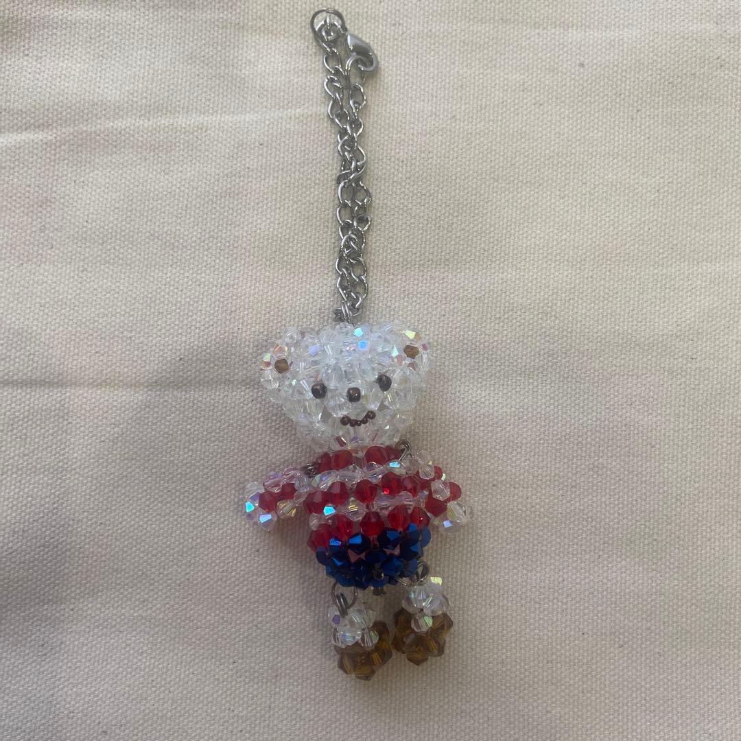 familiarファミリア クリスタル ビーズ チャーム ファミちゃんリア