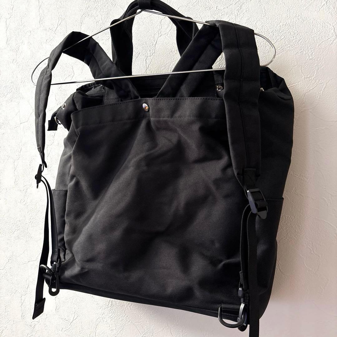 MARY QUANT(マリークワント) 3way ナイロンバックパック ブラック