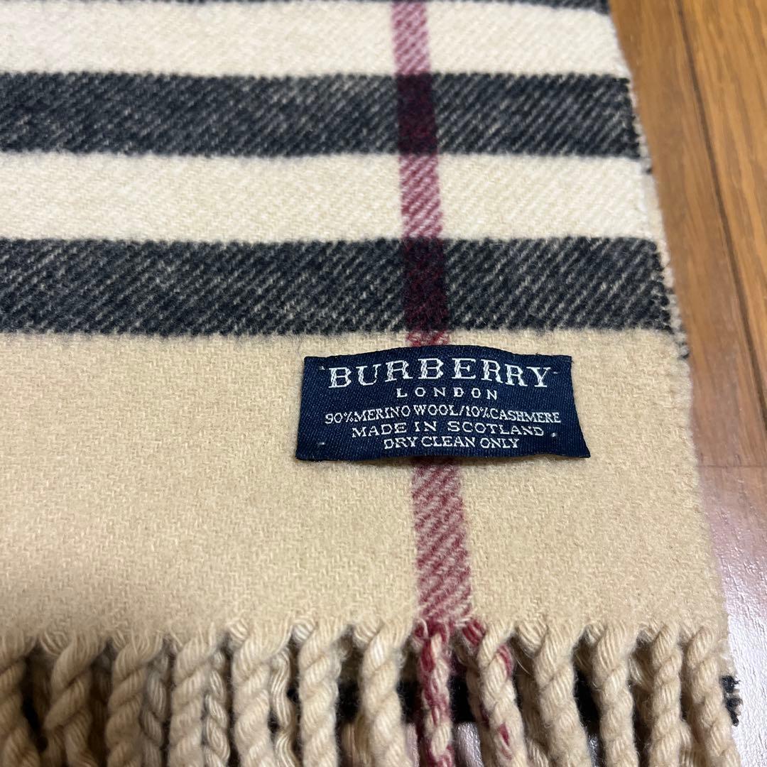 BURBERRY マフラー　ベージュ×メガチェック