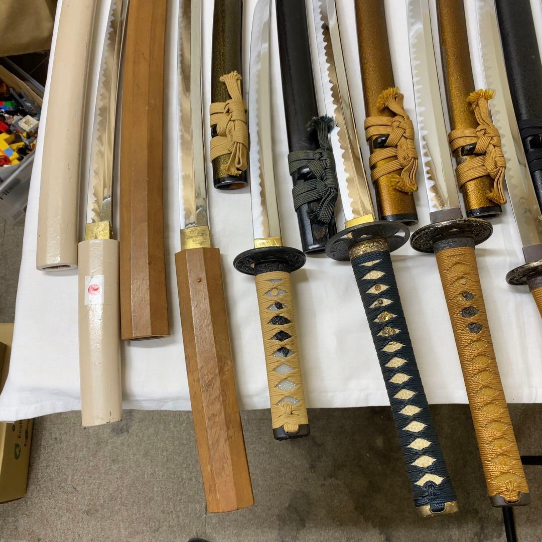 【傷あり品】模造刀 9本セット まとめ 太刀 脇差 白鞘 日本刀