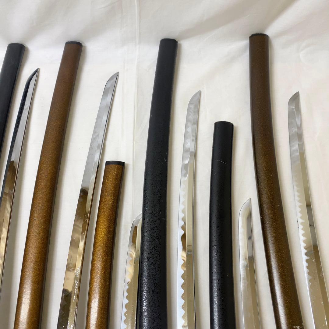 【傷あり品】模造刀 9本セット まとめ 太刀 脇差 白鞘 日本刀