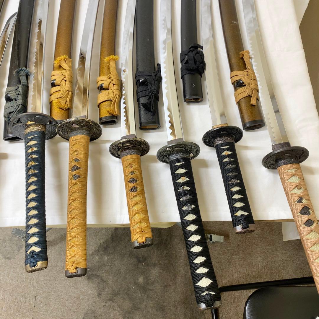 【傷あり品】模造刀 9本セット まとめ 太刀 脇差 白鞘 日本刀