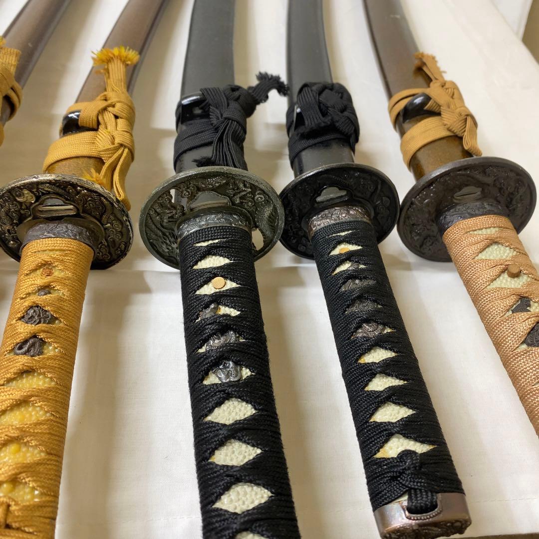 【傷あり品】模造刀 9本セット まとめ 太刀 脇差 白鞘 日本刀