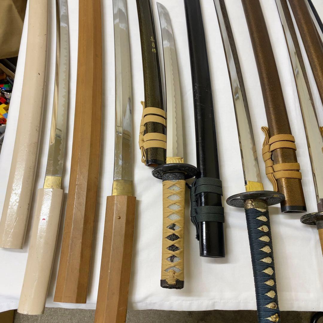 【傷あり品】模造刀 9本セット まとめ 太刀 脇差 白鞘 日本刀
