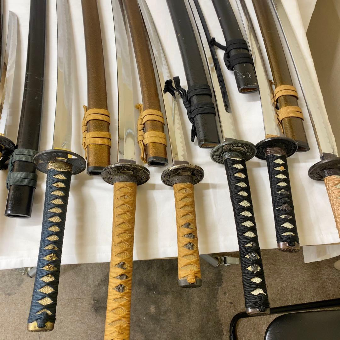 【傷あり品】模造刀 9本セット まとめ 太刀 脇差 白鞘 日本刀