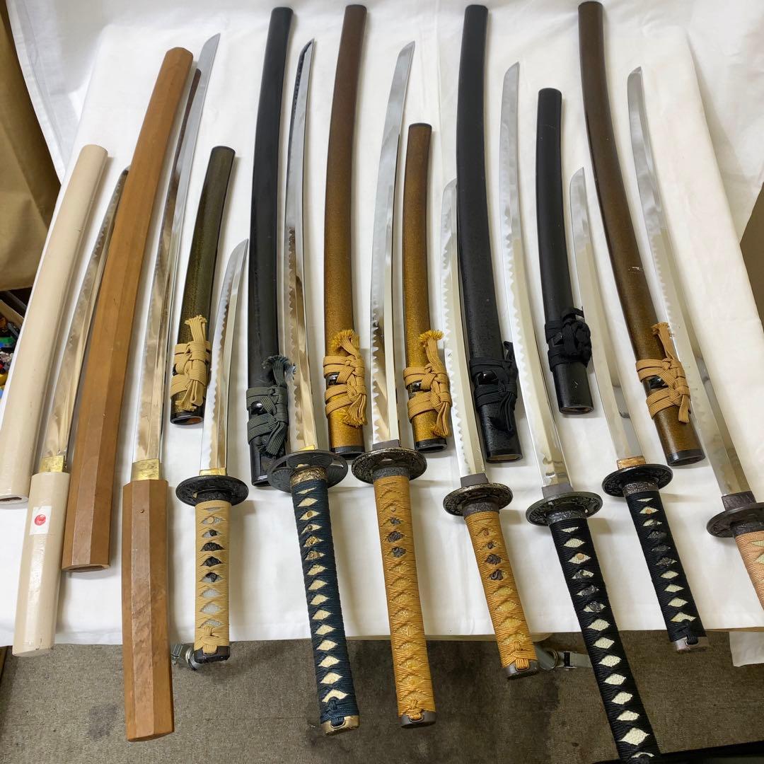 【傷あり品】模造刀 9本セット まとめ 太刀 脇差 白鞘 日本刀