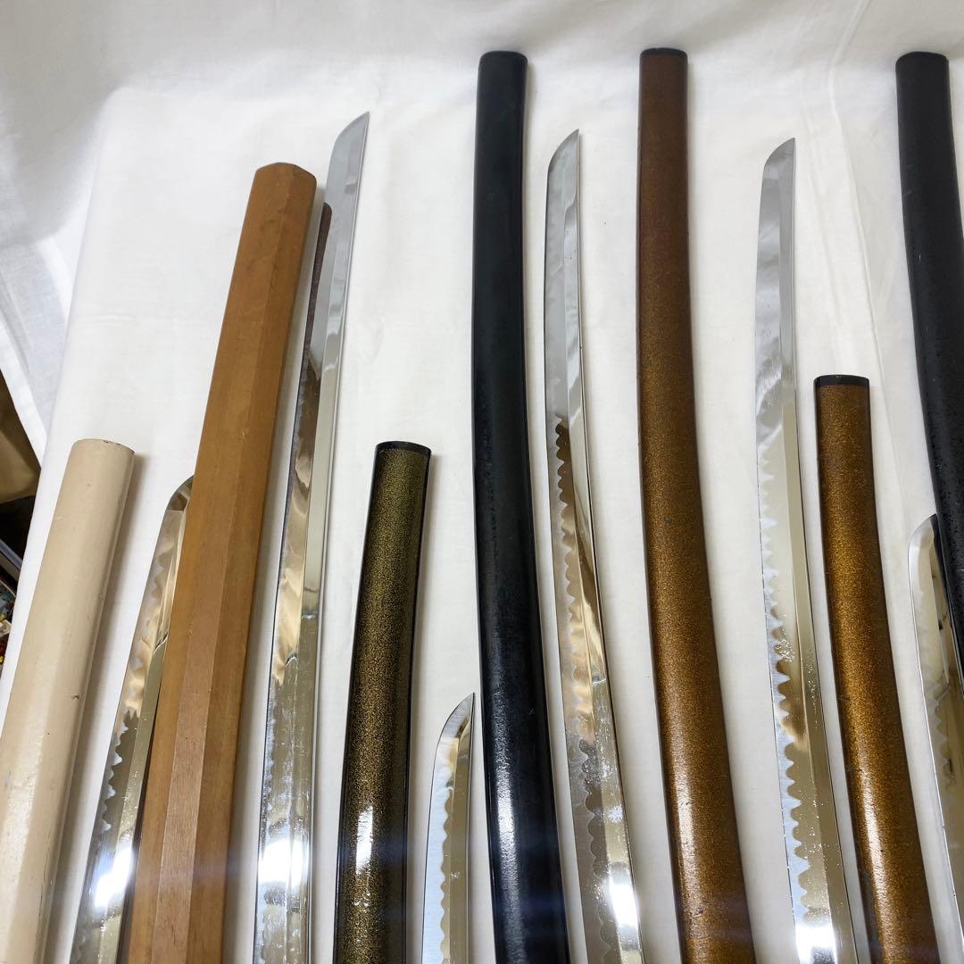 【傷あり品】模造刀 9本セット まとめ 太刀 脇差 白鞘 日本刀