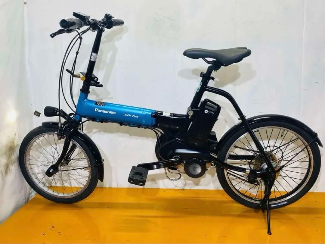 送料無料 条件付き パナソニック折り畳み式 前18/後20型 電動自転車中古