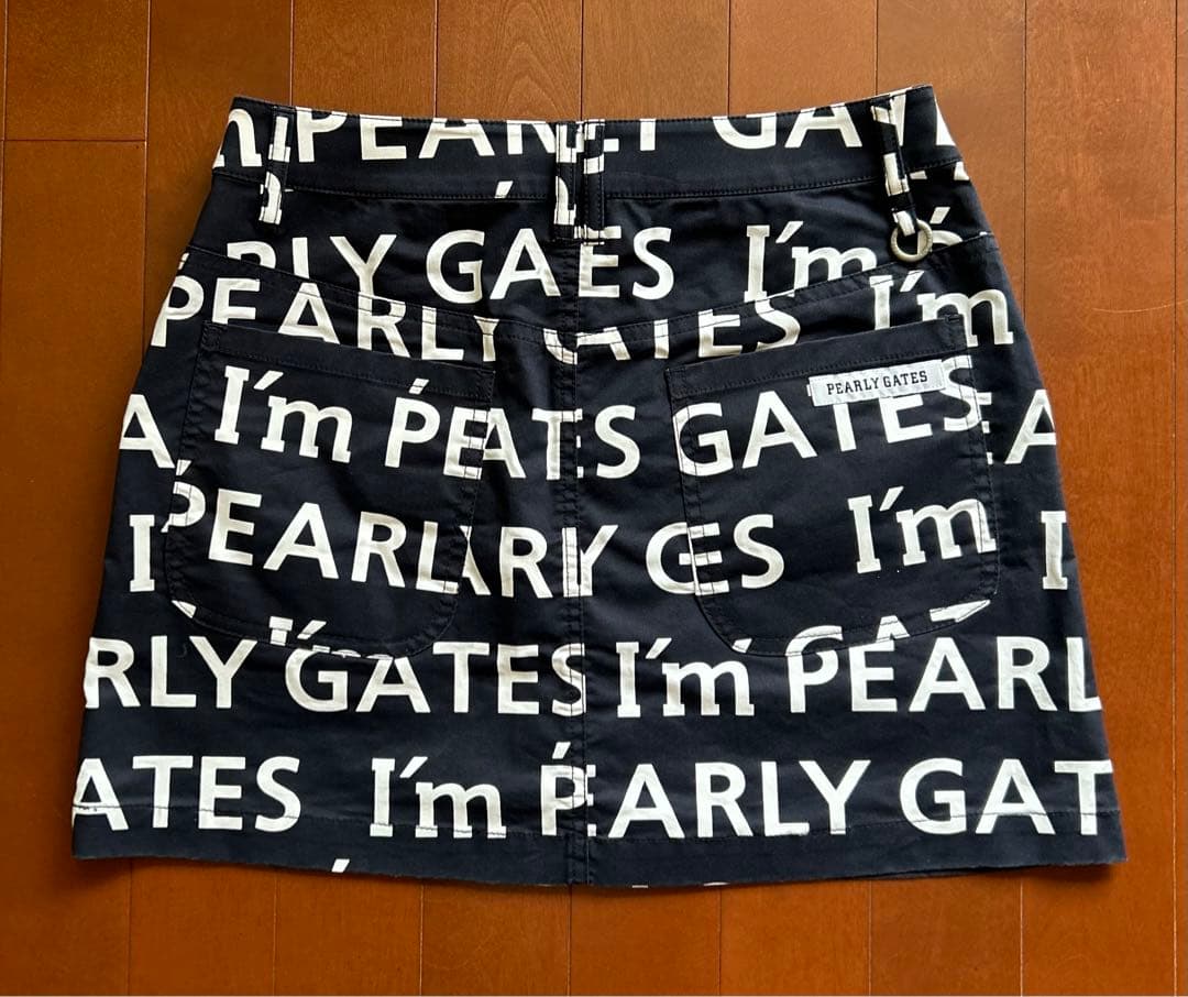 パーリーゲイツ 30周年記念モデル PG総柄プリント ゴルフ スカートM