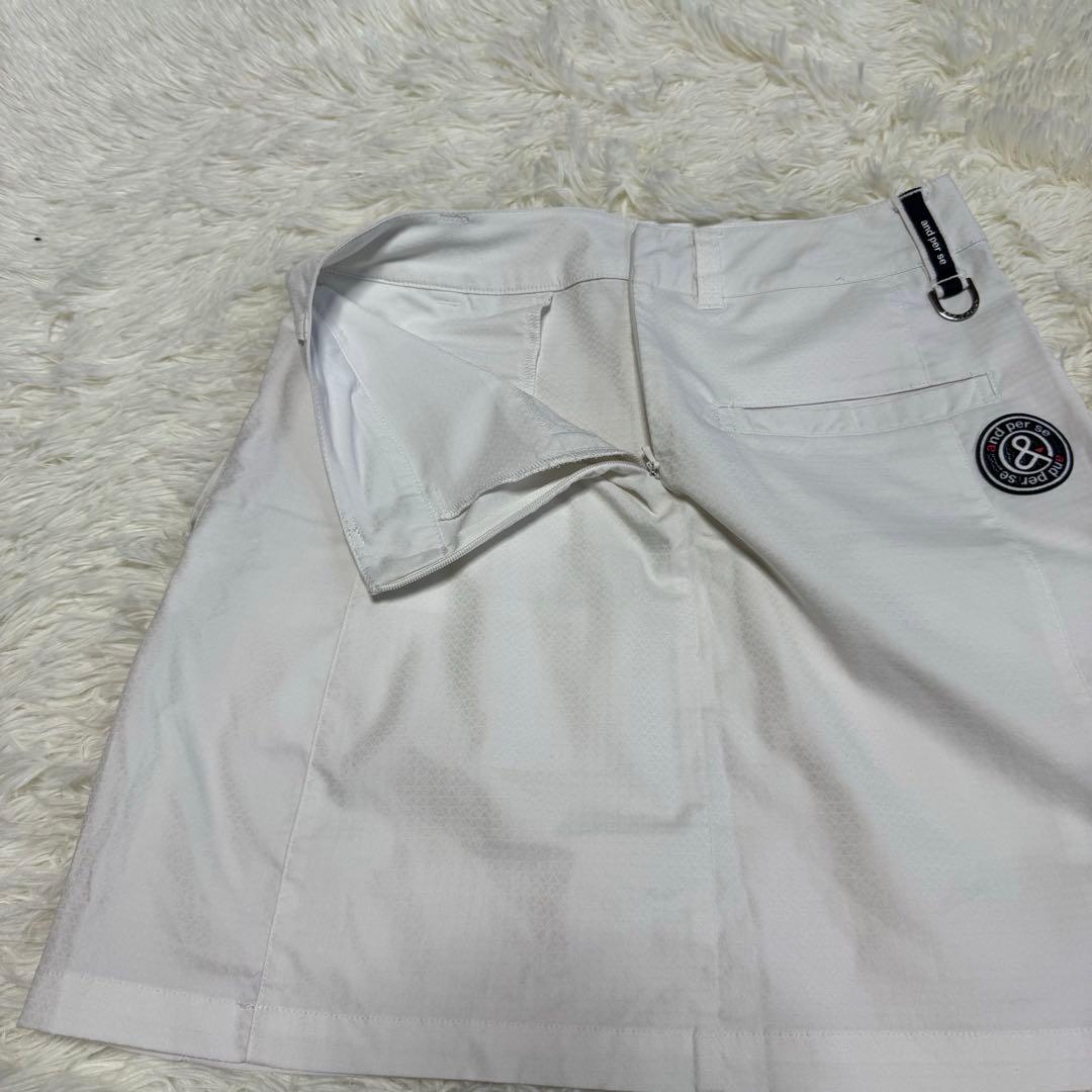 【アンパスィ】美品 セットアップ ポロシャツ 総柄 ロゴ Sサイズ レディース