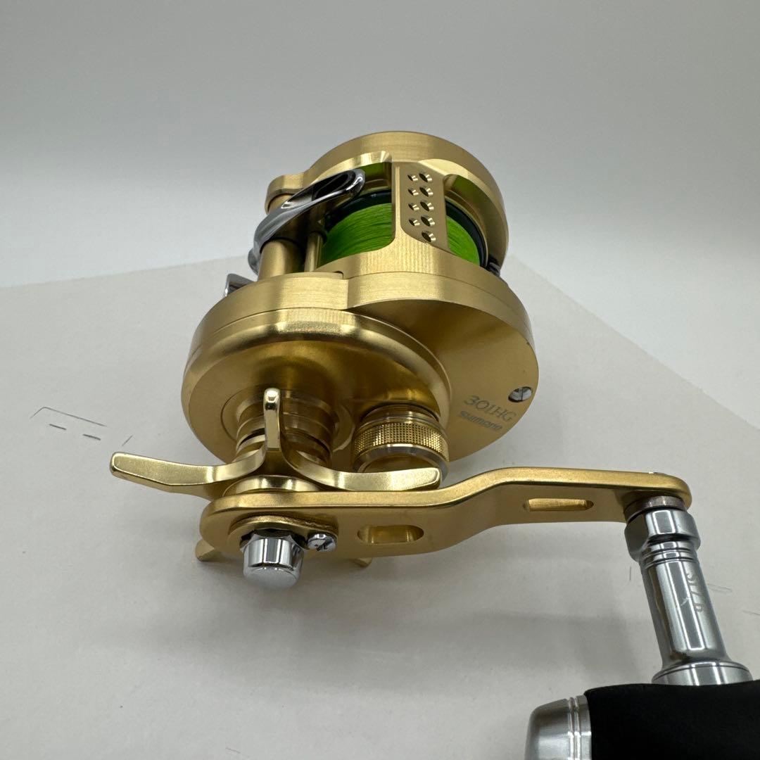 【美品・即使用可】15オシアコンクエスト301HG PE600m ハンドル交換済