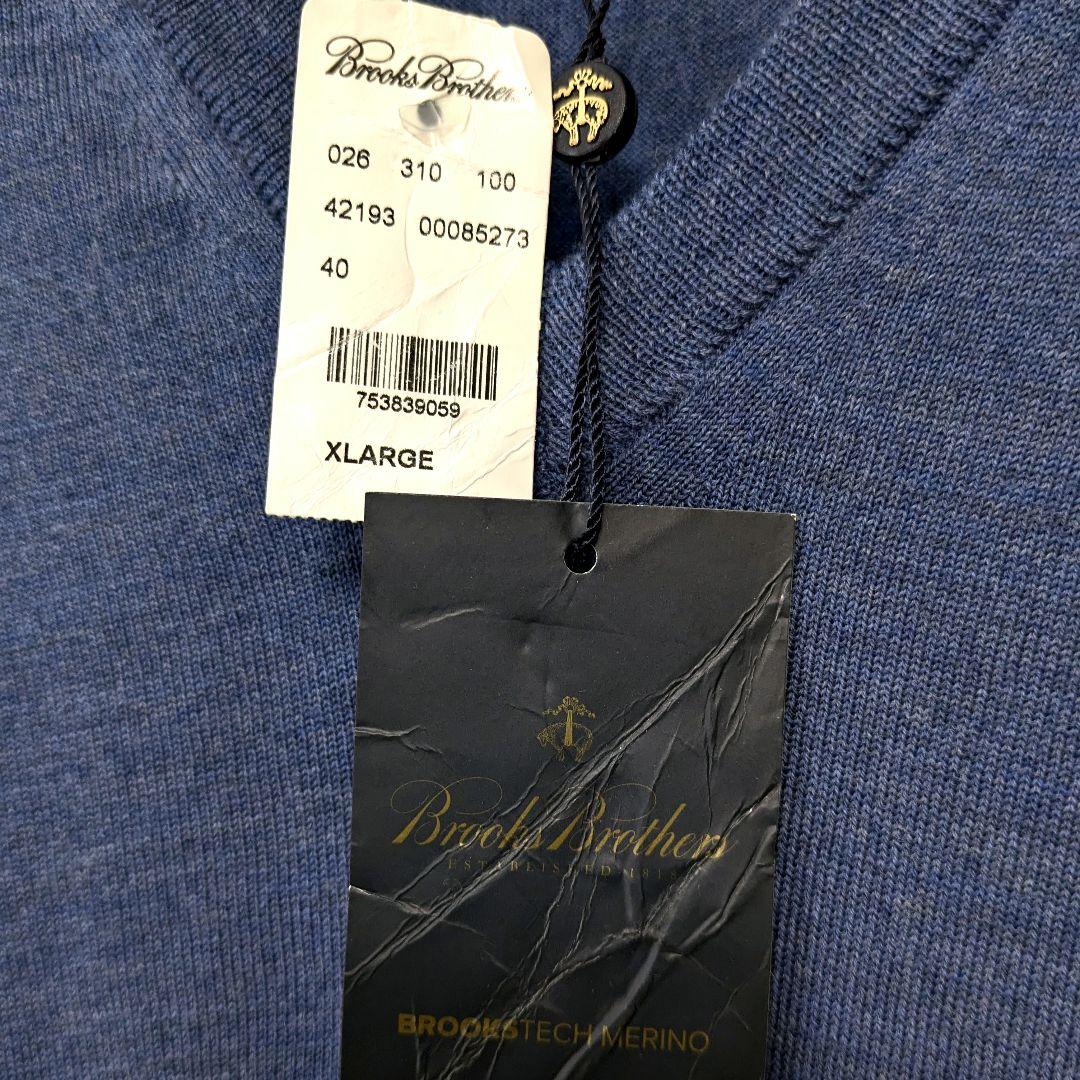 ショーコク様ご購入新品タグ付 ブルックスブラザーズ メリノ Vネック XL