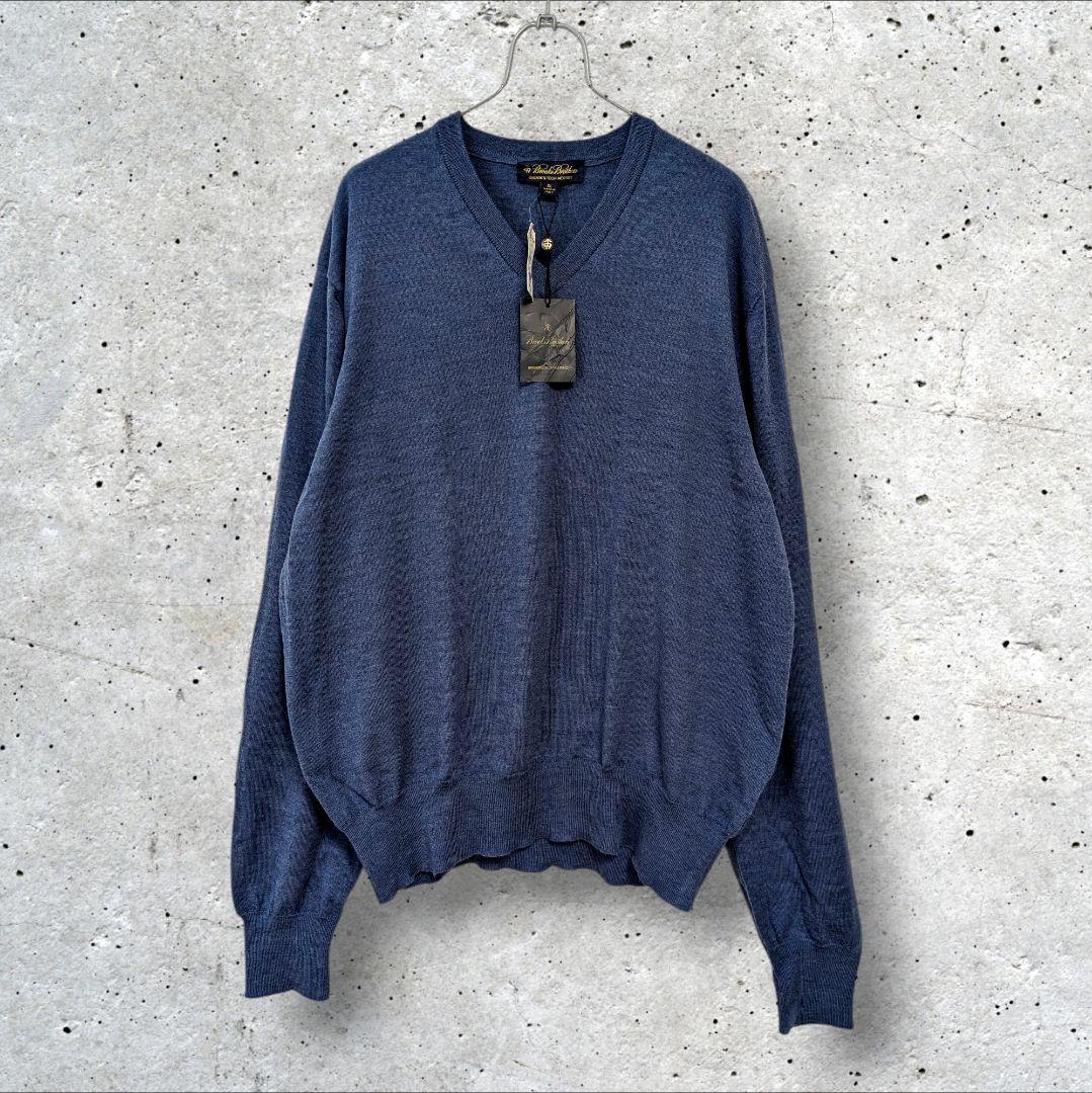 ショーコク様ご購入新品タグ付 ブルックスブラザーズ メリノ Vネック XL