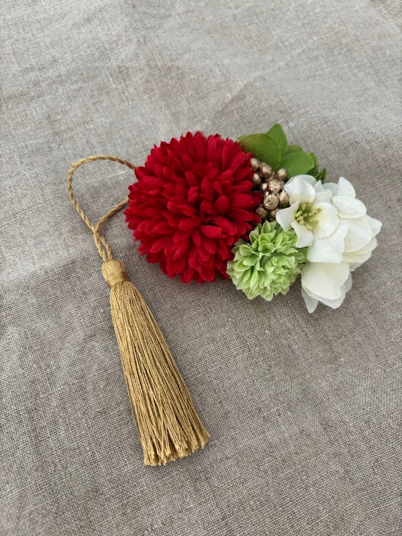 キャサリンコテージ　140袴セット＋髪飾り＋ブーツ23センチ　卒業式　赤白　花柄