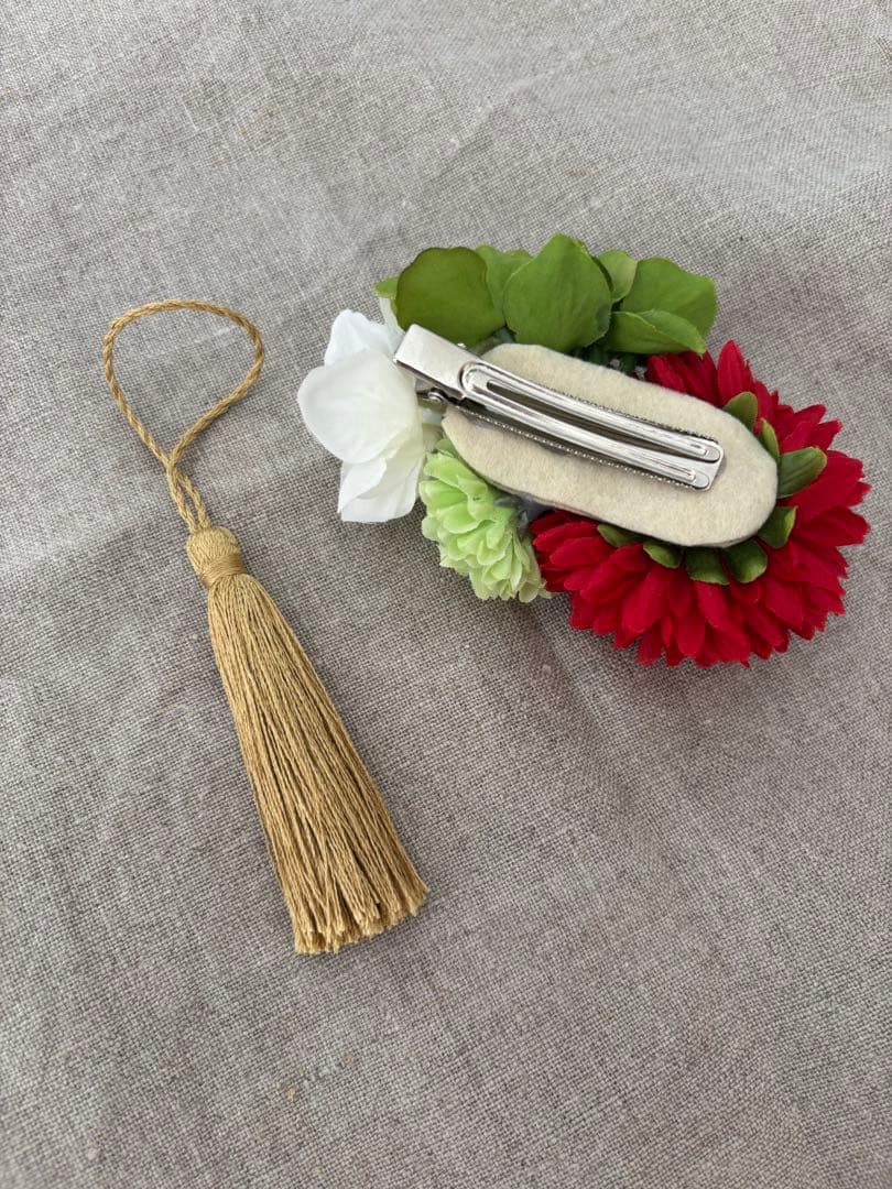 キャサリンコテージ　140袴セット＋髪飾り＋ブーツ23センチ　卒業式　赤白　花柄